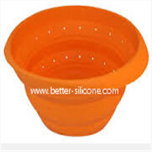 Wholesale Foldable Plastic Silicon Colander